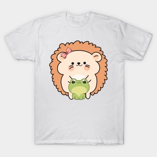 Happy hedgehog and Froggy T-Shirt